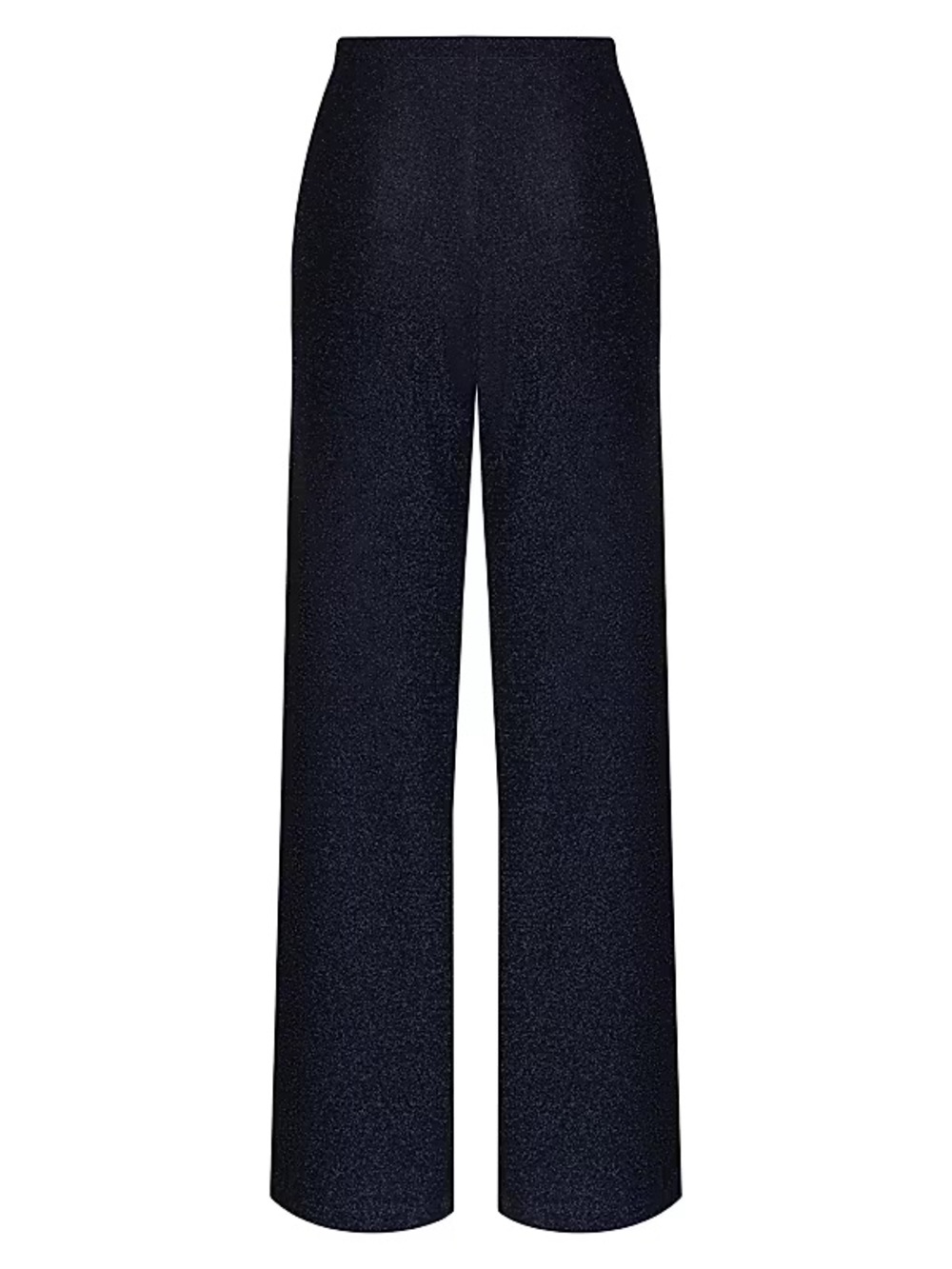 Johanne Ortiz - Wide-Leg High-Rise Sparkle Pants in Navy